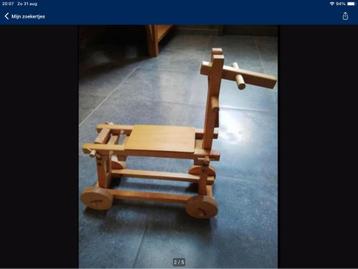 Houten paard (bouwpakket) te koop beschikbaar voor biedingen