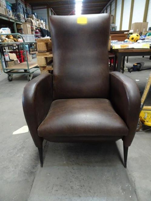 Fauteuil relax vintage des années 50 et 60 à vendre !, Maison & Meubles, Fauteuils, Utilisé, Cuir, 50 à 75 cm, 75 à 100 cm, Enlèvement