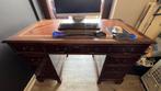 Antiek Engels Chesterfield Mahonie bureau - 120x60 (H:75), Antiek en Kunst, Antiek | Meubels | Stoelen en Sofa's, Ophalen