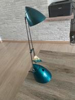 Turquoise bureaulamp, Huis en Inrichting, Lampen | Tafellampen, Ophalen of Verzenden, Zo goed als nieuw