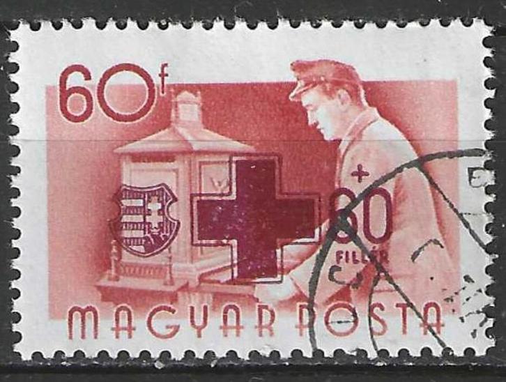 Hongarije 1957 - Yvert 1215 - Voor het Rode Kruis (ST), Postzegels en Munten, Postzegels | Europa | Hongarije, Verzenden
