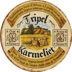 Metalen reclamebord Karmeliet rond - retro vintage mancave, Ophalen of Verzenden, Zo goed als nieuw, Reclamebord, Plaat of Schild