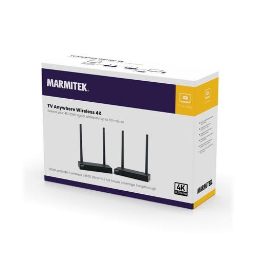 Marmitek TV Anywhere Wireless 4K... Met garantie, Audio, Tv en Foto, Mediaspelers, Zo goed als nieuw, HDMI, Ophalen of Verzenden