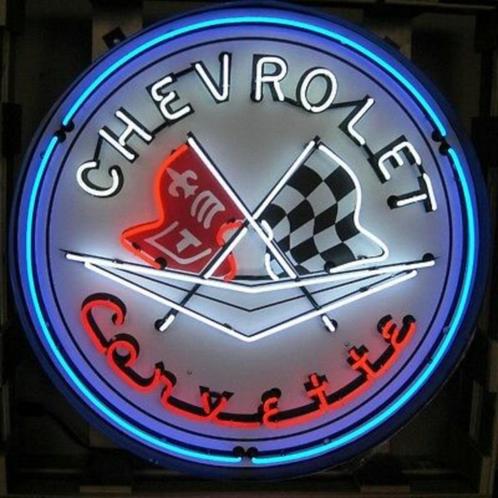 Chevrolet corvette neon en veel andere garage showroom neons, Verzamelen, Merken en Reclamevoorwerpen, Nieuw, Lichtbak of (neon) lamp