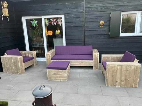 Steigerhout loungeset Lounge set loungebank GRATIS BEZORGD, Tuin en Terras, Tuinsets en Loungesets, Nieuw, Loungeset, Steigerhout