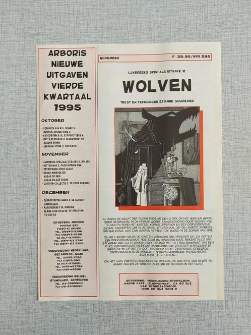 Schréder Andreas Martens - Folder Arboris Kwartaal 4 1995, Collections, Personnages de BD, Utilisé, Autres types, Autres personnages
