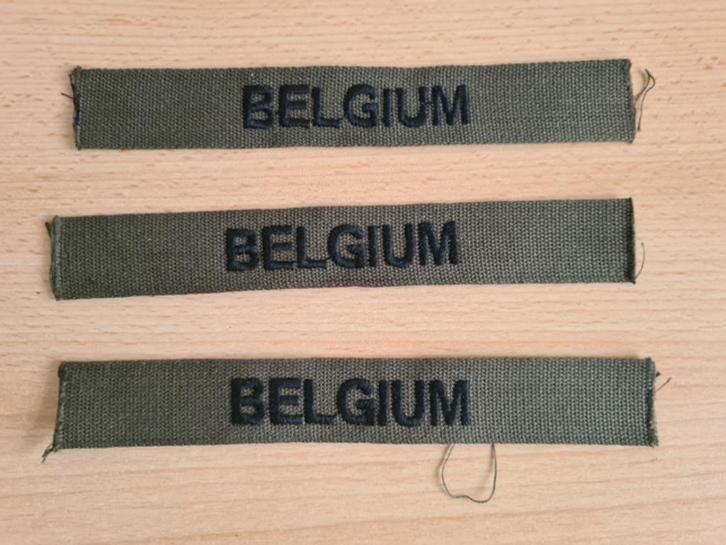 Naamlint BELGIUM, Verzamelen, Militaria | Algemeen, Landmacht, Lintje, Medaille of Wings, Ophalen of Verzenden