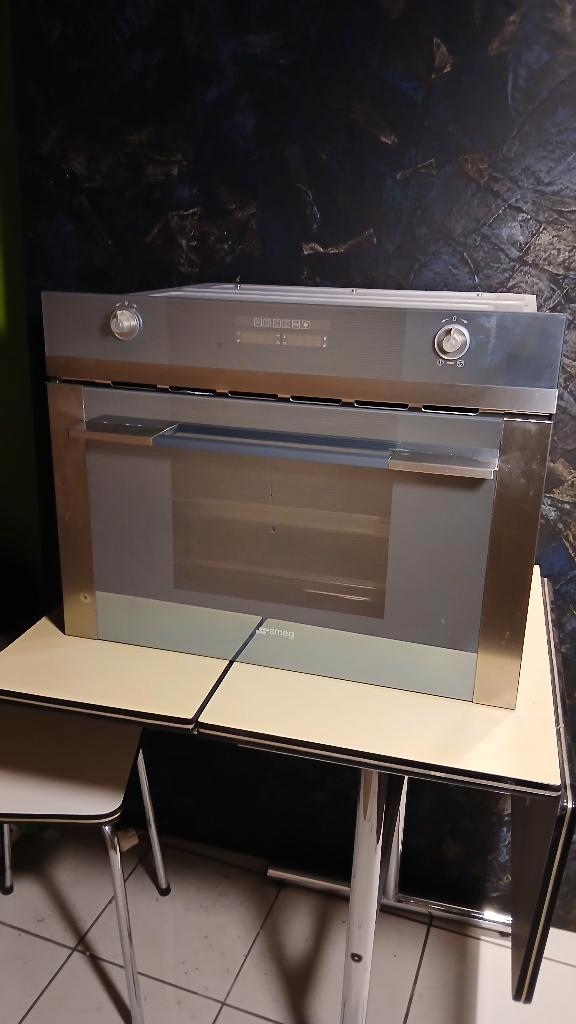 SMEG  stoomoven - Inbouw (nieuwstaat) type SC45V2, Electroménager, Fours, Comme neuf, Encastré, 45 à 60 cm, 45 à 60 cm, Vapeur