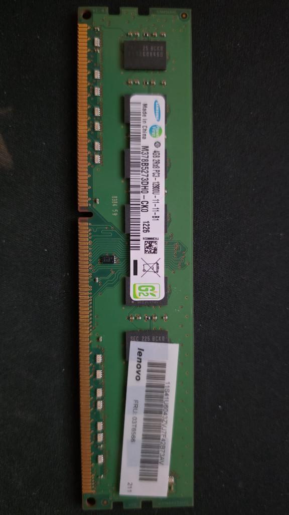 Samsung 4GB DDR3-1600 desktopgeheugen (DIMM), Computers en Software, RAM geheugen, Refurbished, Desktop, 4 GB, DDR3, Ophalen of Verzenden