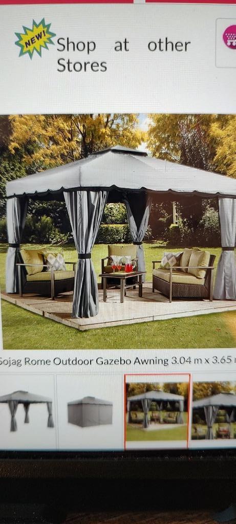 Tuinpaviljoen gazebo rome, Tuin en Terras, Overkappingen, Zo goed als nieuw, Tuinpaviljoen, Ophalen