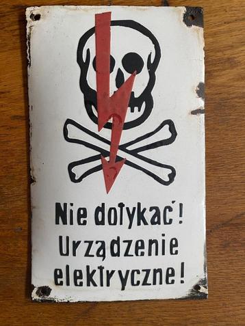  OUDE VINTAGE SCHEDELPLAAT E-MAIL DANGER SKULL beschikbaar voor biedingen