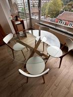 Table ronde et ses 4 chaises, Maison & Meubles, Tables | Tables à manger, Quatre personnes, Autres essences de bois, Rond, Comme neuf