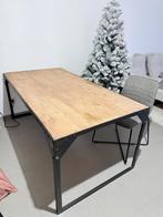 Eettafel 180x90cm massief houten blad, Huis en Inrichting, Ophalen, Gebruikt, 50 tot 100 cm, 150 tot 200 cm