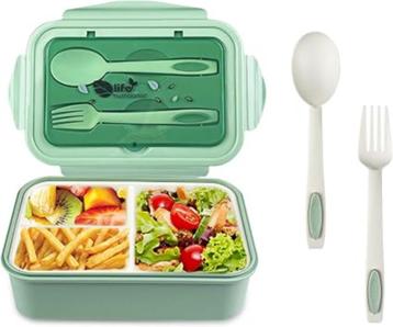 lunchbox met 3 vakken | 1400ml | BPA vrij | Nieuw beschikbaar voor biedingen
