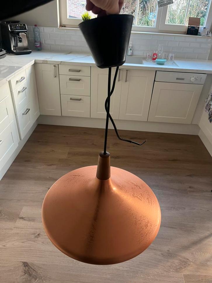 Hanglamp – koperkleurig, Huis en Inrichting, Lampen | Hanglampen, Zo goed als nieuw, Ophalen