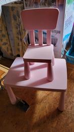 Tafel en stoel kleur roze, Ophalen of Verzenden, Zo goed als nieuw