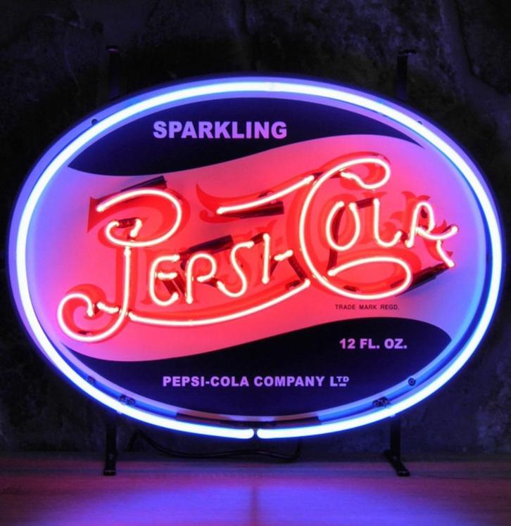 Pepsi cola neon licht reclame USA decoratie neons amerikana, Verzamelen, Merken en Reclamevoorwerpen, Nieuw, Lichtbak of (neon) lamp