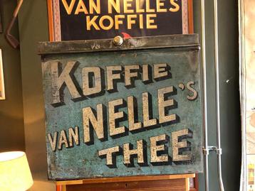 Van Nelle Winkelblik met de originele Messing Knop. beschikbaar voor biedingen