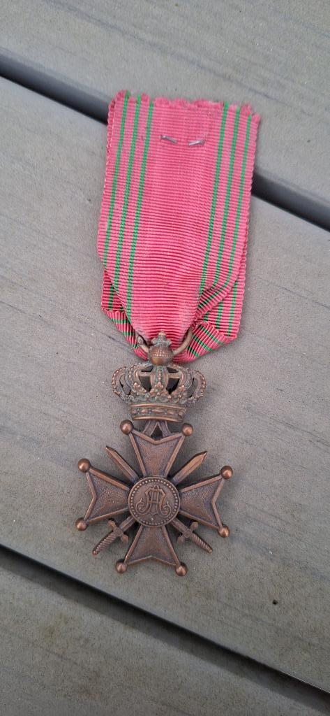 Medaille / ereteken Oorlogskruis WOI 14-18 België, Verzamelen, Militaria | Algemeen, Overige soorten, Lintje, Medaille of Wings