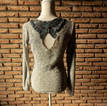 (2)- pull femme t.36 gris - cache cache - beschikbaar voor biedingen