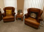 Fauteuil cuir cognac vintage, Maison & Meubles, Enlèvement, Utilisé, Cuir