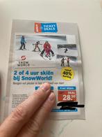 3 vouchers om 4u te gaan skiën bij Snowworld, Ophalen, Ski