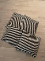 4 x ikea stockholm kussens 50x50cm zwart wit, Huis en Inrichting, Woonaccessoires | Kussens, Ophalen, Zo goed als nieuw, Zwart