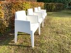 Chaise de jardin empilable blanche design, Jardin & Terrasse, Enlèvement