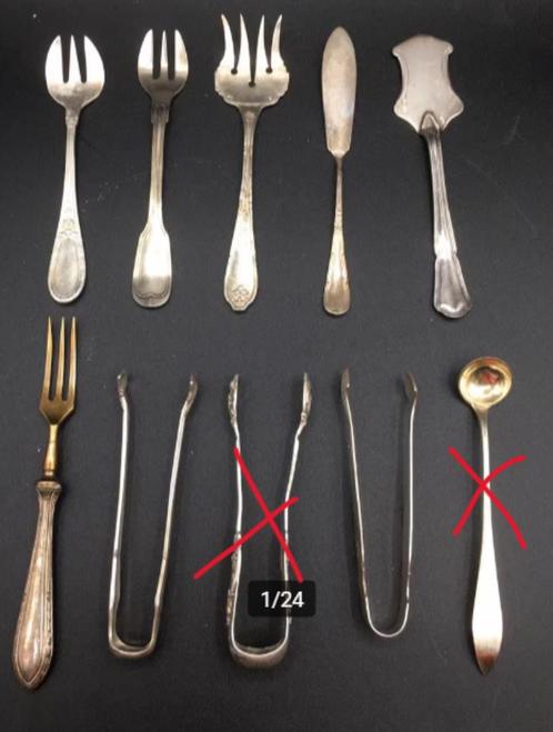 Diverse verzilverde objecten, Antiek en Kunst, Antiek | Zilver en Goud, Ophalen of Verzenden