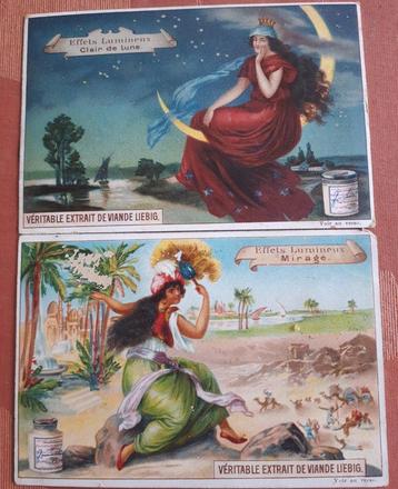 2 LITHOCHROMOS Liebig S5105 * EFFETS LUMINEUSES 1897* Ed. BE beschikbaar voor biedingen