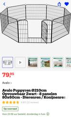 Puppy ren zwart zeer goede staat, Dieren en Toebehoren, Hondenbenches, Ophalen, Nieuw