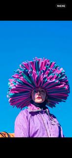 Carnavals pruik in foam en bijpassende overal., Kleding | Dames, Carnavalskleding en Feestkleding, Ophalen, Maat 46/48 (XL) of groter