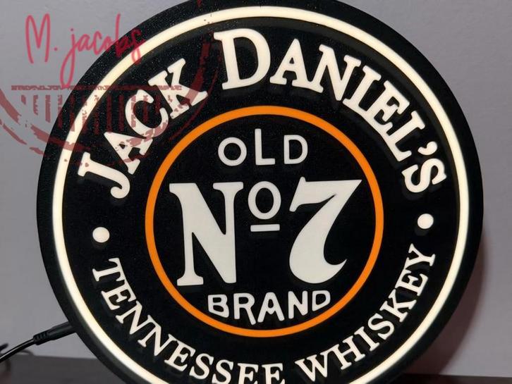Mooie Jack Daniel's lichtreclame met heldere LED verlichting, Verzamelen, Merken en Reclamevoorwerpen, Ophalen of Verzenden