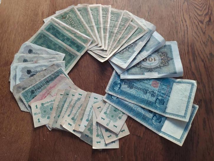 Lot oude bankbiljetten (Duitse Mark), Postzegels en Munten, Bankbiljetten | Europa | Niet-Eurobiljetten, Setje, Duitsland, Ophalen of Verzenden