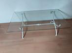 Glazen salontafel, Huis en Inrichting, Tafels | Salontafels, Ophalen, Zo goed als nieuw, Glas