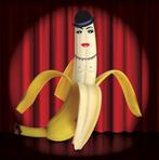 Schilderij - Cabaret goes Bananas - Alain - 2021 - 1m x 1m, Ophalen