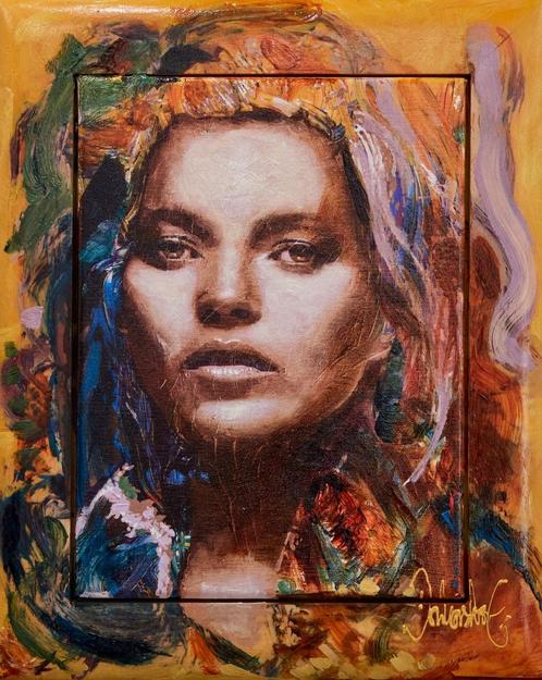 Mini Kate Moss giclee Peter Donkersloot, Antiek en Kunst, Kunst | Schilderijen | Modern, Ophalen of Verzenden