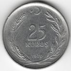 Turkije : 25 Kurus 1970  KM#892.3  Ref 13785, Postzegels en Munten, Ophalen of Verzenden, Overige landen, Losse munt