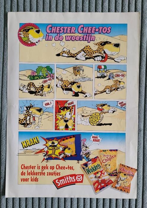Chester Cheetos in de woestijn, strip op A4, Smiths, Verzamelen, Flippo's, Map, Album of Poster, Chester Cheetos, Strip, Verzenden