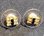 BOUCLES D'OREILLES PLAQUÉ OR, Bijoux, Sacs & Beauté, Enlèvement ou Envoi, Or, Or, Avec pierre précieuse