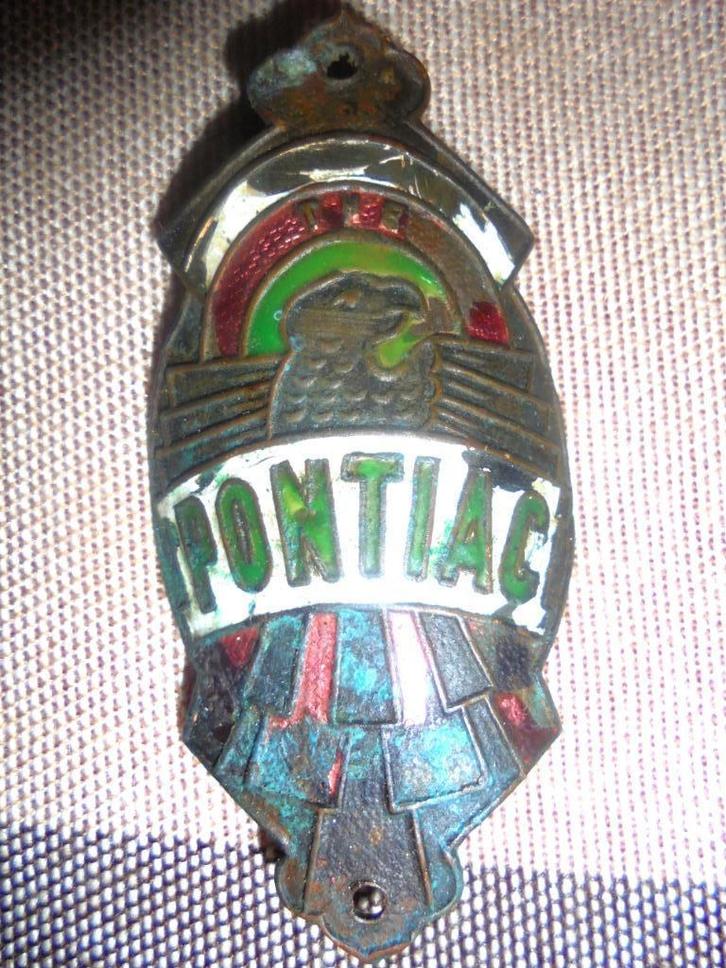 oud balhoofdplaatje pontiac kopmerk email, Antiek en Kunst, Antiek | Email, Ophalen of Verzenden