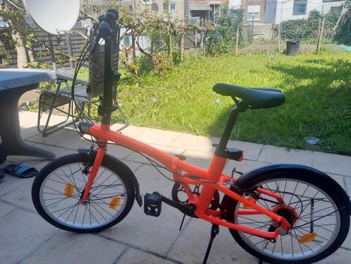 Vélo pliant Oxylane 500 orange, Vélos & Vélomoteurs, Vélos | Vélos pliables, Comme neuf, Vitesses, Enlèvement