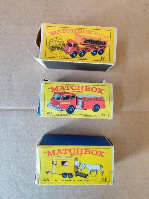 Lot van 3 Matchbox series (nr 17, 29 & 43) verzamelitem, Hobby en Vrije tijd, Modelauto's | 1:87, Gebruikt, Bus of Vrachtwagen