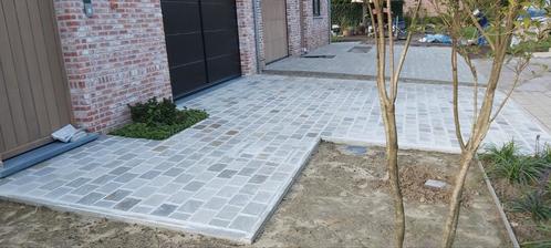 Kandla grey 14x14 of 20x14 5-7cm  geplaatst aan 78€ de m2, Tuin en Terras, Tegels en Klinkers, Ophalen of Verzenden