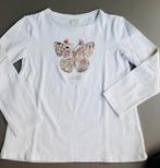 T-shirt blanc  papillon Zara taille 128, Comme neuf, Zara Girls, Fille, Chemise ou À manches longues