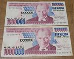 Turkije: 2 oude bankbiljetten, Ophalen of Verzenden, Zuid-Azië, Setje
