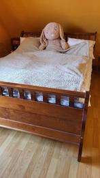 Tweepersoonsbed 160 x 200, Huis en Inrichting, Slaapkamer | Bedden, Ophalen, Gebruikt, Bruin, Tweepersoons
