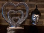 Décorations amour coeurs et tête de bouddha argenté, Ophalen of Verzenden, Nieuw