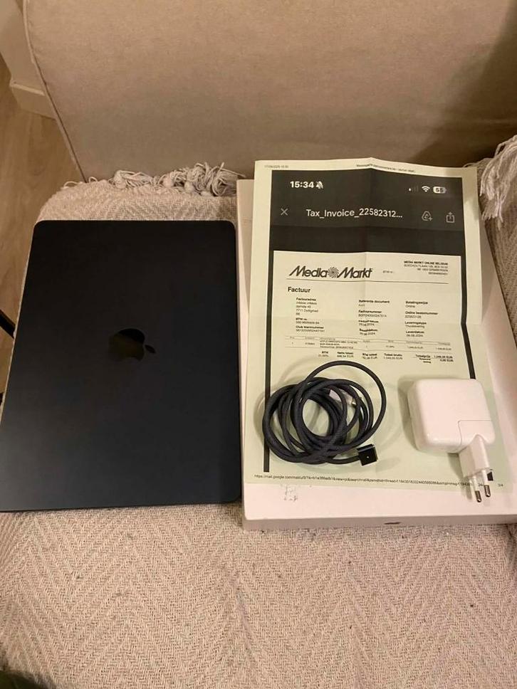 Macbook air m3 facture et garantie état neuf, Informatique & Logiciels, Apple Macbooks, MacBook, 13 pouces, 256 GB, Enlèvement ou Envoi