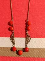 Ancien collier argent et corail, Bijoux, Sacs & Beauté, Bijoux anciens, Enlèvement ou Envoi, Argent, Collier
